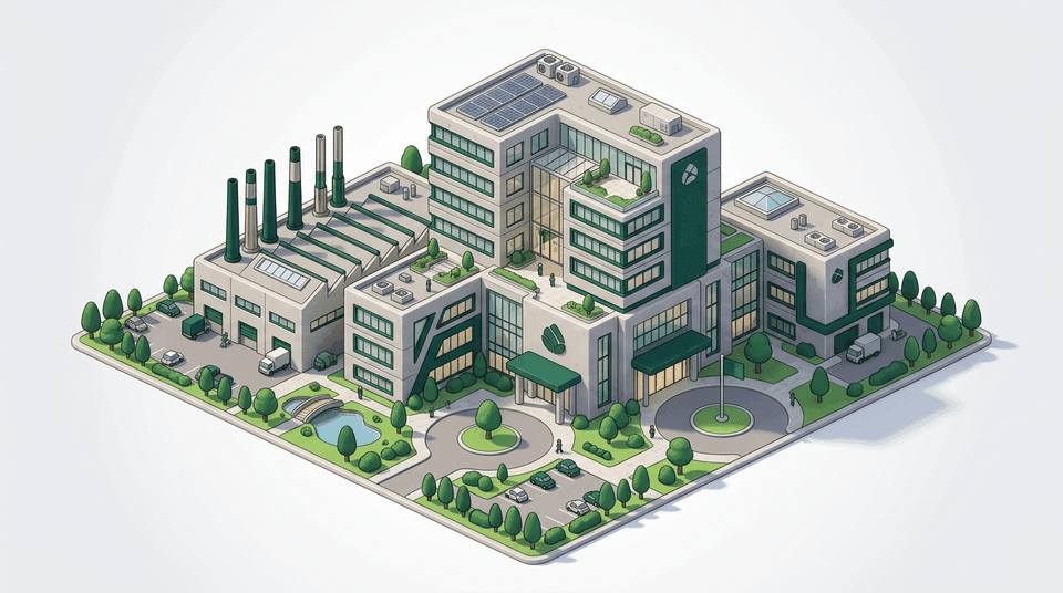 Illustration — siège d’entreprise